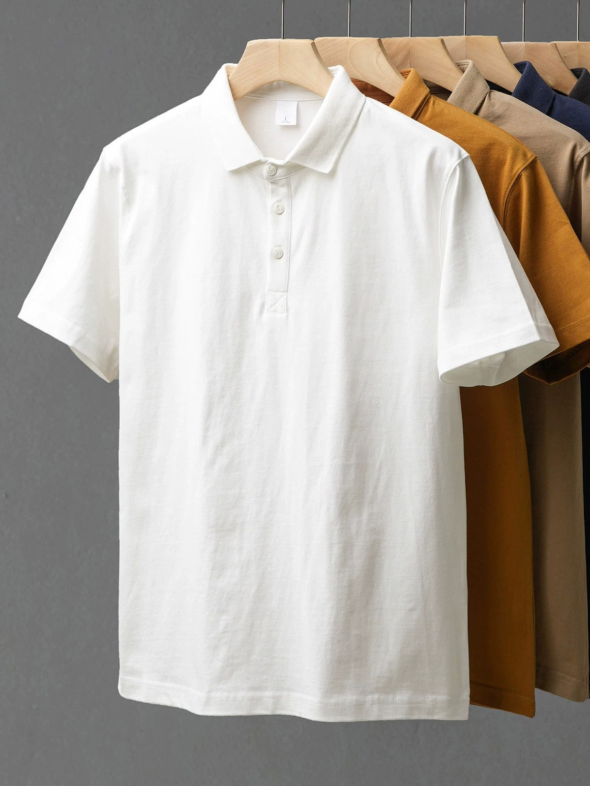 Timeless Simplicity: Premium Cotton Solid - Color Polo T - Shirts